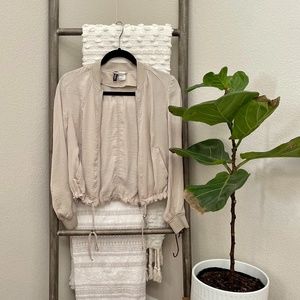 H&M Divided Nude Drawstring Jacket - Size 2
